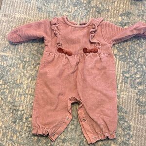 Mud Pie Dusty Pink Ruffled Jumpsuit